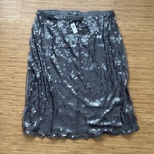 Old Navy Gray Sequin High Waisted Midi Skirt XXL NWT